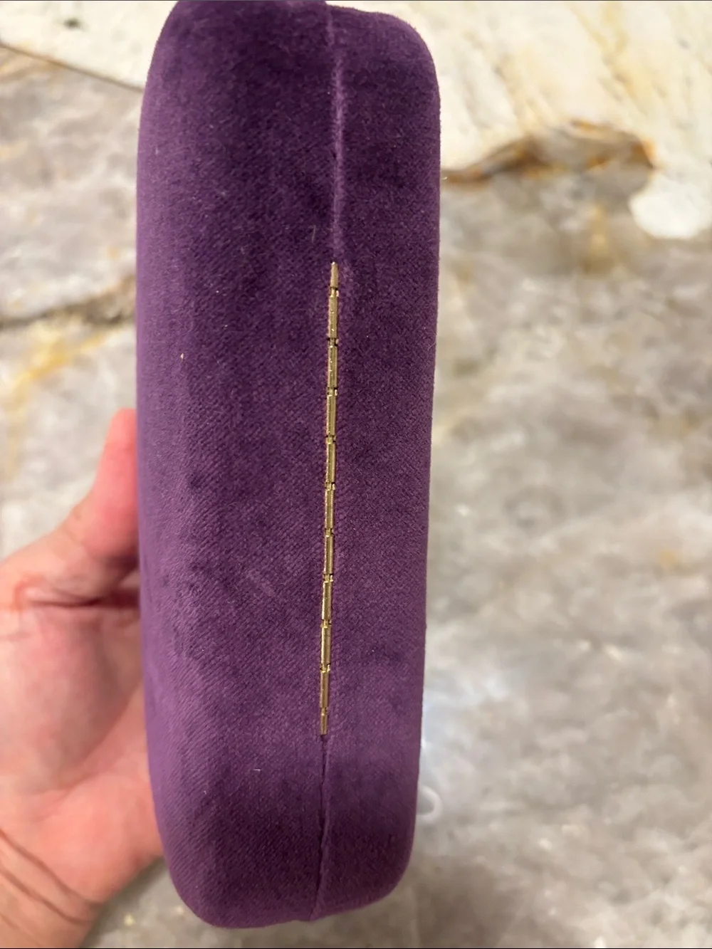 Gucci Purple Velvet Case with Gold Interior and Pouch